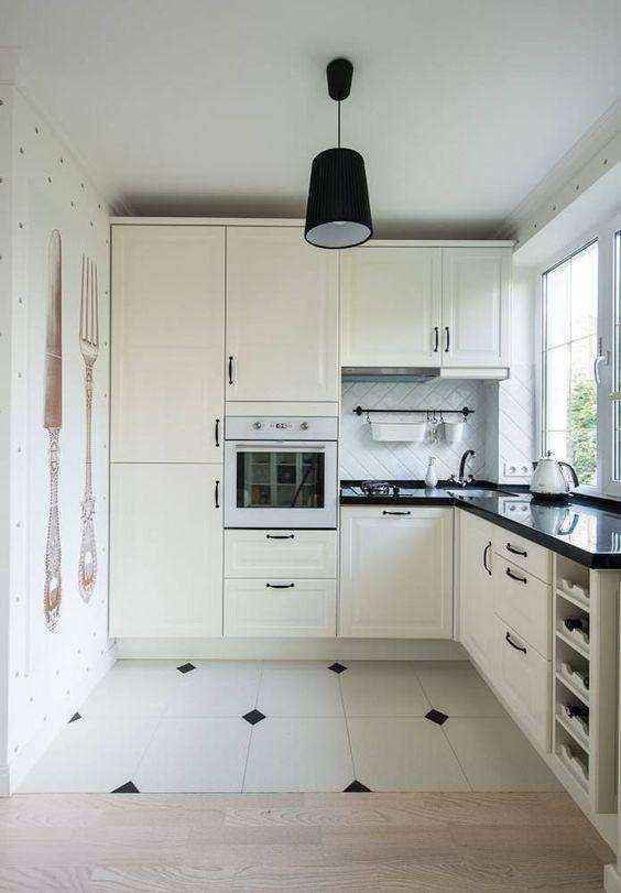 Потрясающие идеи для маленькой уютной кухни 43 | Дока-Мастер
