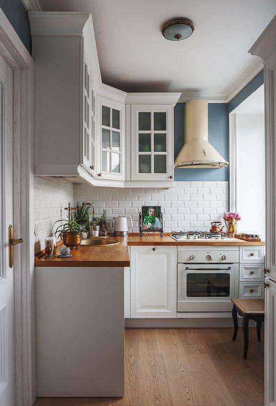 Потрясающие идеи для маленькой уютной кухни 18 | Дока-Мастер