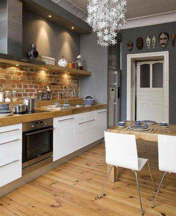 Потрясающие идеи для маленькой уютной кухни 32 | Дока-Мастер