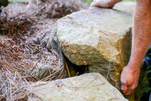 Как построить поддерживающую стену из натурального камня 14 | Дока-Мастер