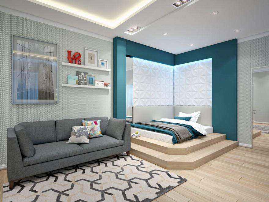 Кровати с подиумом в дизайне интерьера: 5 реальных проектов в деталях 8 | Дока-Мастер