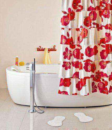 Занавеска в ванную в стиле фламенко своими руками 2 | Дока-Мастер