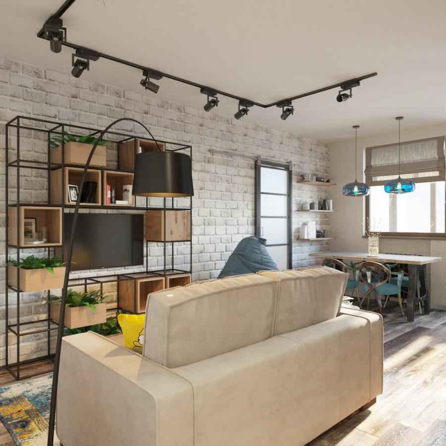 Идея дизайна двухкомнатной квартиры площадью 44 кв. м. 6 | Дока-Мастер