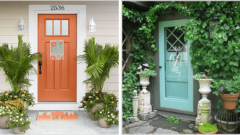 Как украсить входную дверь растениями 122 | Дока-Мастер