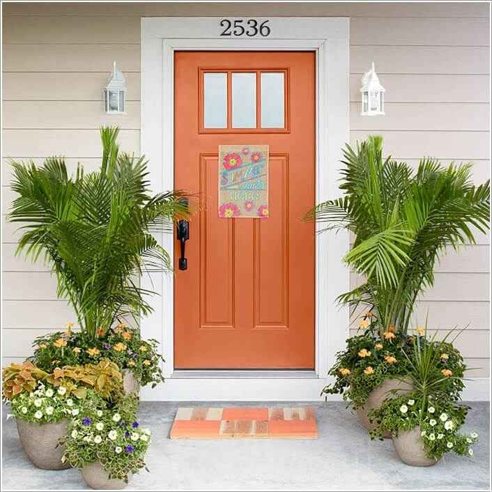 Как украсить входную дверь растениями 6 | Дока-Мастер