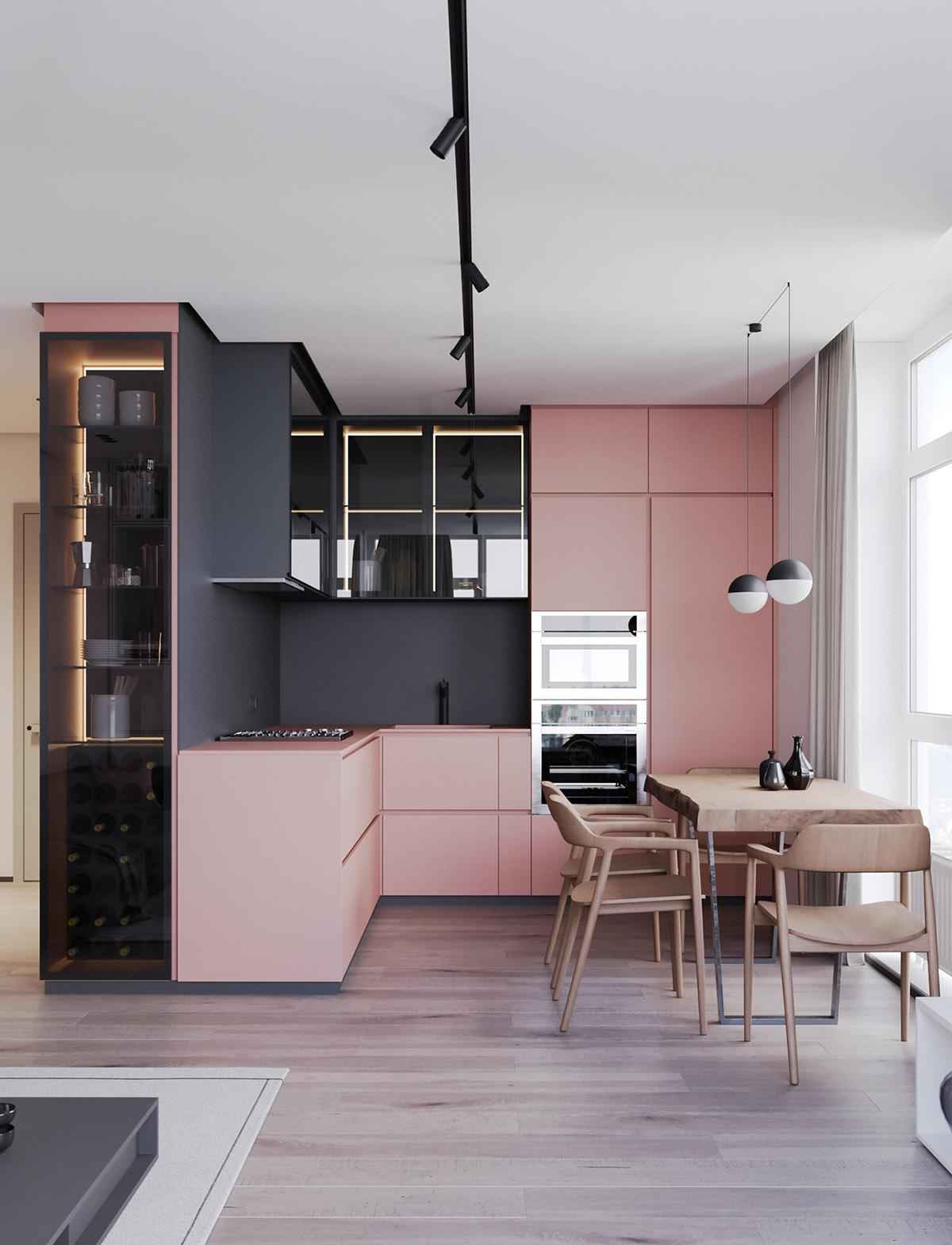 20 идей кухонь в розовом цвете 3 | Дока-Мастер