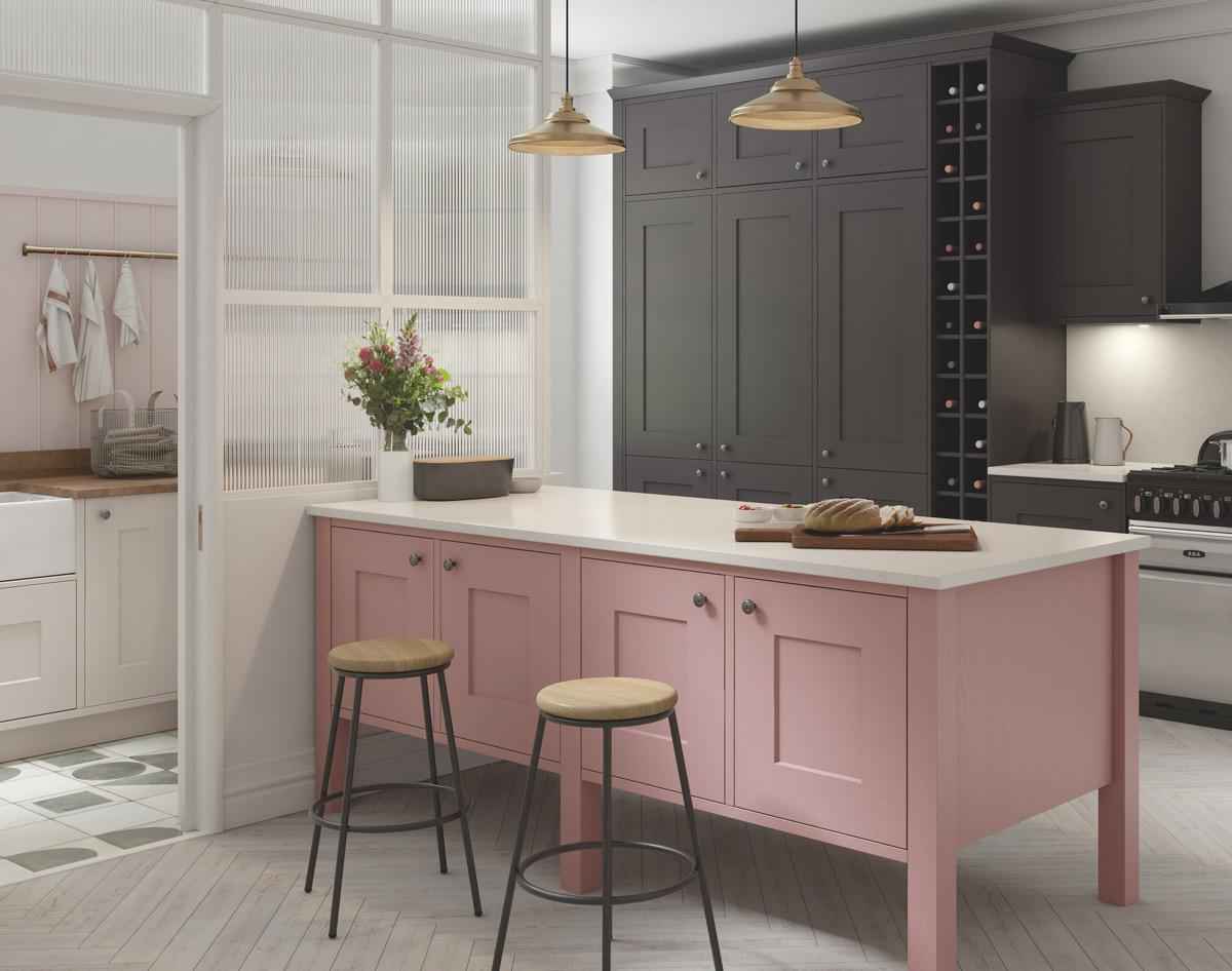 20 идей кухонь в розовом цвете 22 | Дока-Мастер