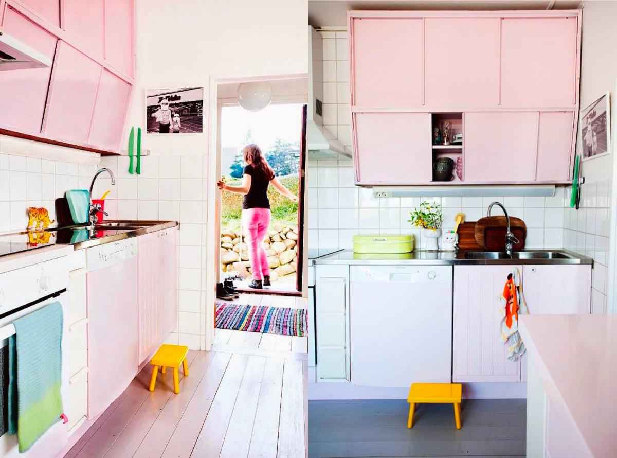 20 идей кухонь в розовом цвете 24 | Дока-Мастер