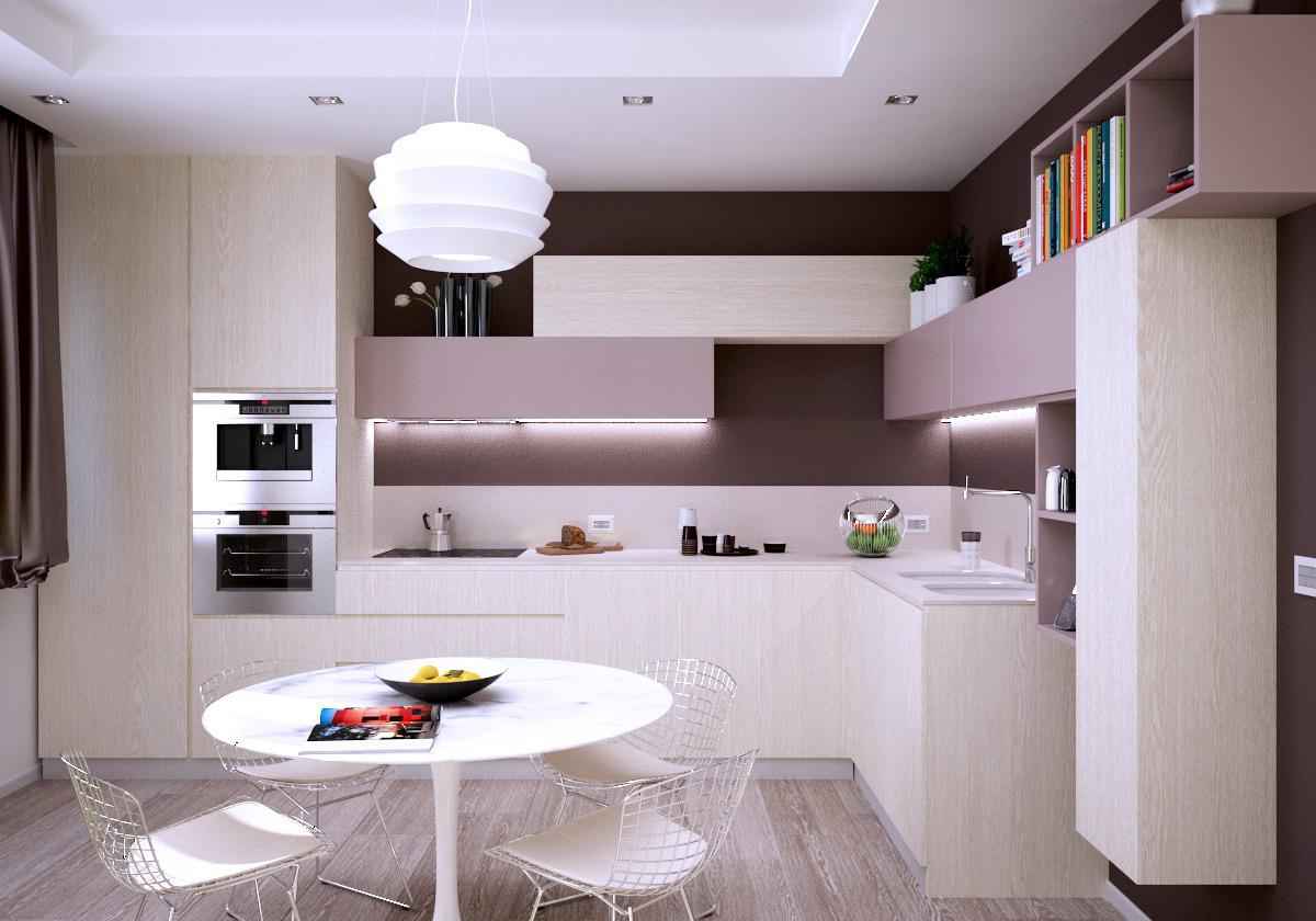20 идей кухонь в розовом цвете 28 | Дока-Мастер