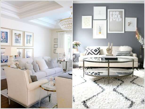 10 идей как украсить гостиную белым диваном 7 | Дока-Мастер