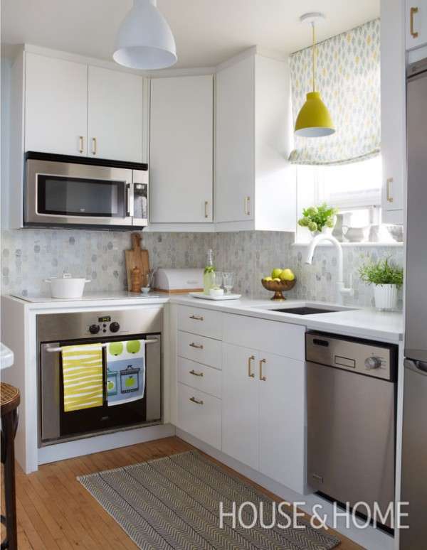 35 идей дизайна для маленькой кухни 9 | Дока-Мастер