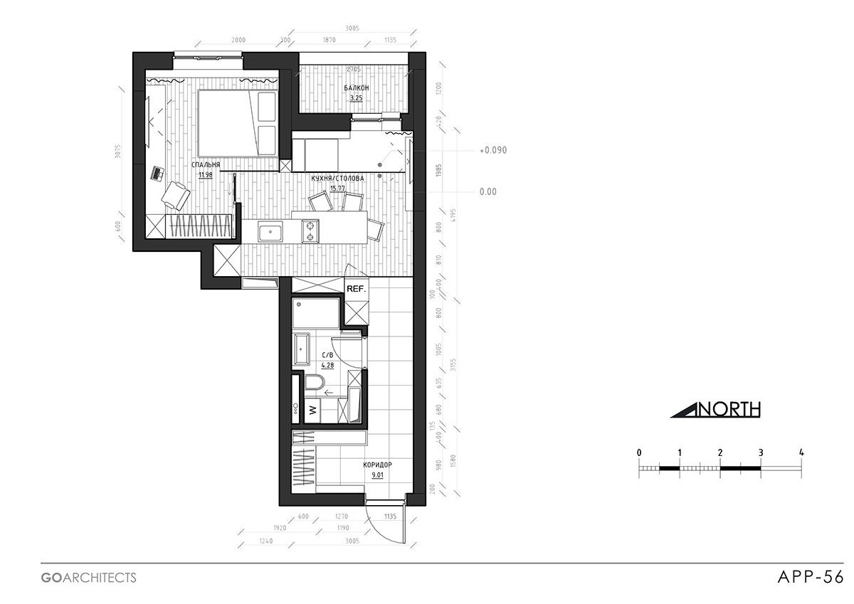 Дизайн интерьера небольшой квартиры для молодой пары 13 | Дока-Мастер