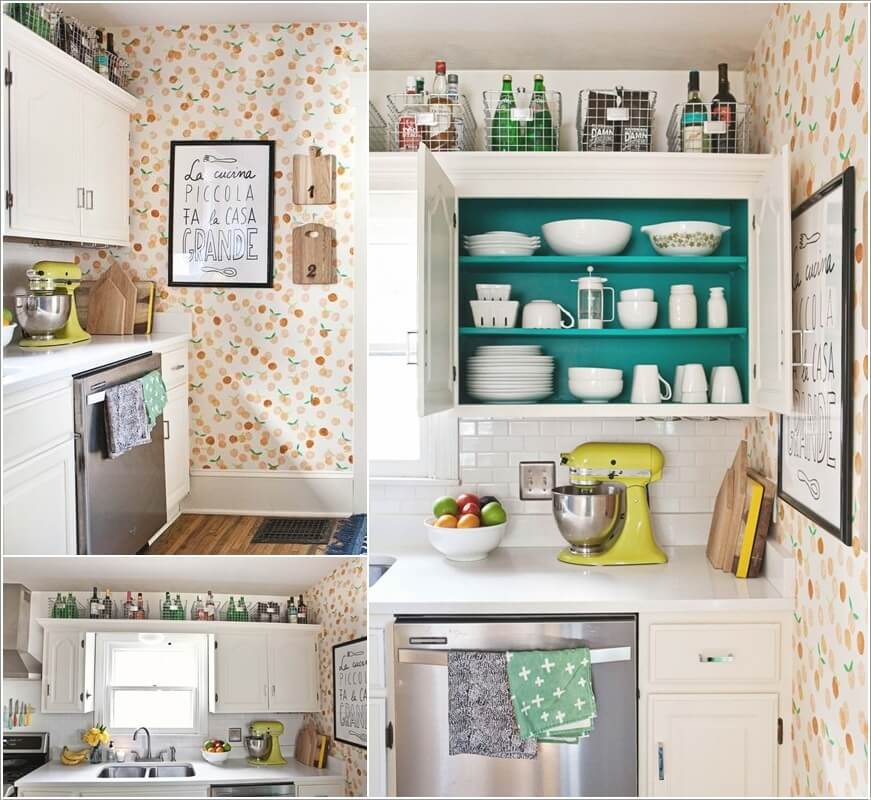 10 способов использования пространства над кухонными шкафами 3 | Дока-Мастер