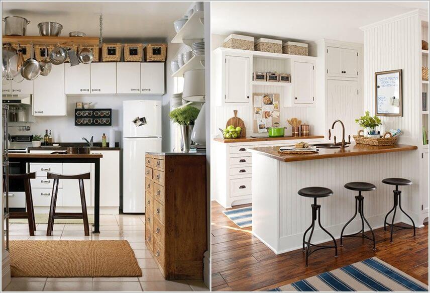 10 способов использования пространства над кухонными шкафами 4 | Дока-Мастер