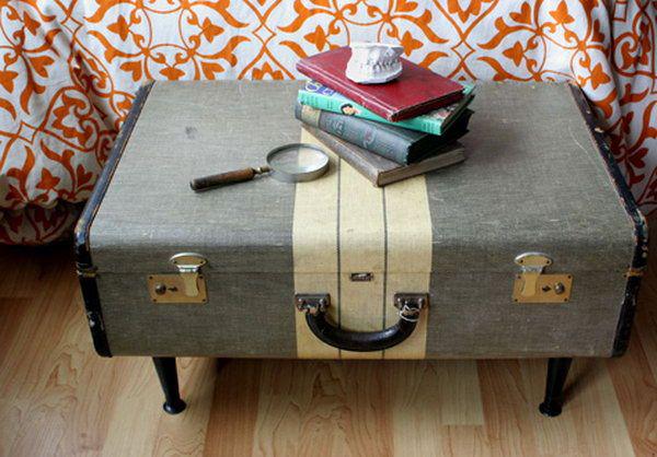 Творческие идеи использования старых чемоданов 6 | Дока-Мастер