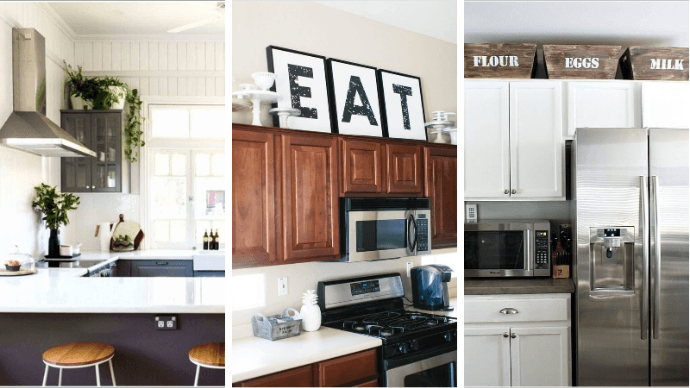 10 способов использования пространства над кухонными шкафами 1 | Дока-Мастер