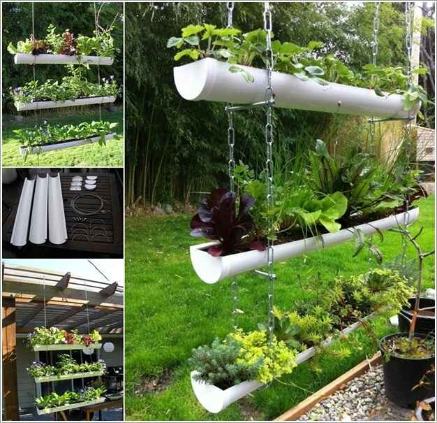 10 идей висячих садов из труб 2 | Дока-Мастер