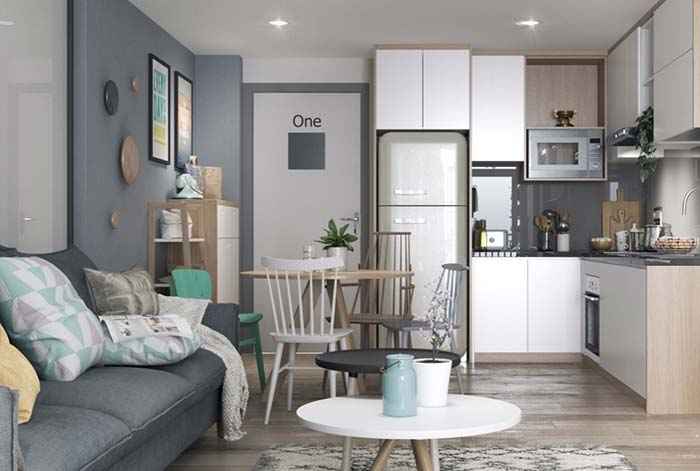 Идеи оформления маленьких квартир. Правила и примеры 14 | Дока-Мастер