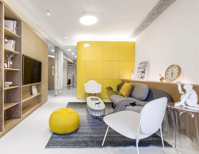 Современный дизайн квартиры площадью 40 м² 2 | Дока-Мастер